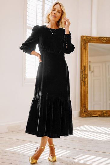Aspiga Esmee Black Velvet Dress