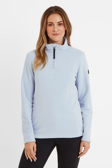 Tog 24 Sky Blue Revive Fleece Zip Neck Jumper