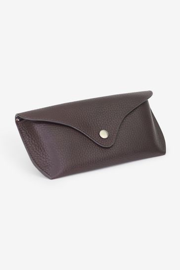 Brown Leather Glasses Case