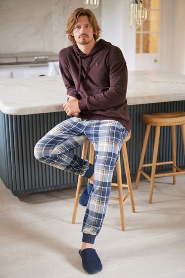 Red Blue Check Thermal Hooded Pyjama Set