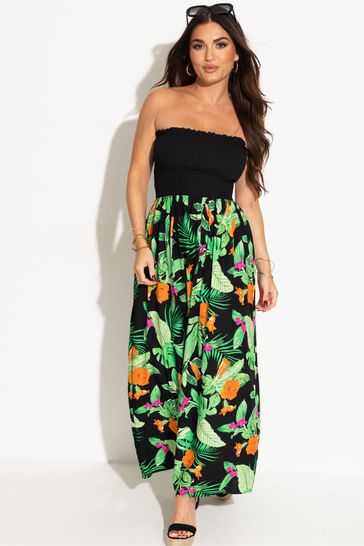 Strapless maxi 2025 beach dress