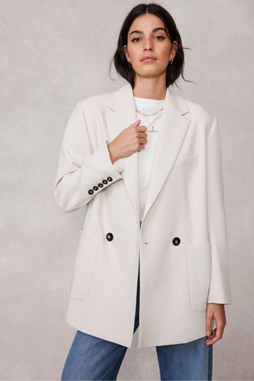 Buy Mint Velvet Cream Oversized Easy Blazer from Next Netherlands