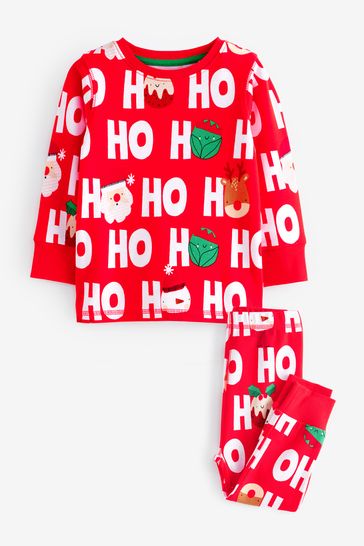 Red HoHoHo Christmas Snuggle Pyjamas (9mths-12yrs)