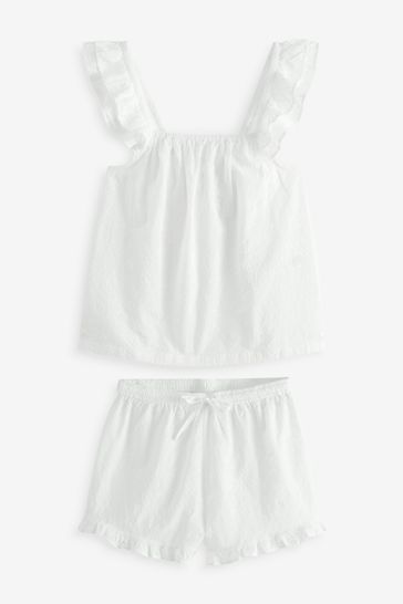 White broderie pyjamas 2025