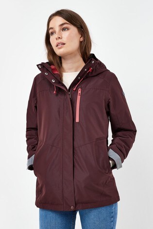 maroon waterproof jacket