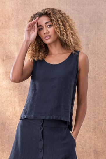 Linen hotsell sleeveless top