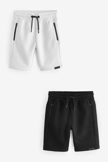 Black/Grey 2 Pack Sports Shorts (4-16yrs)