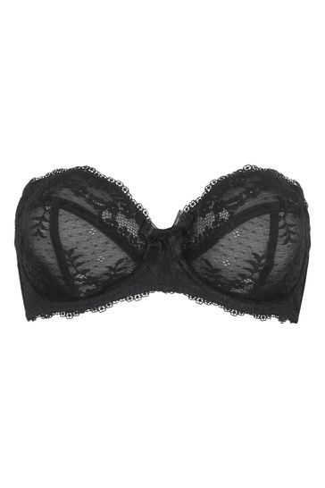Buy Pour Moi Black Flora Non Padded Underwired Multiway Strapless Bra from  Next Luxembourg