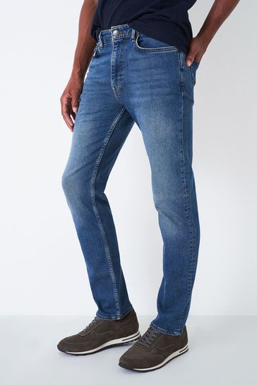 Crew Clothing Company Blue Parker Straight Jeans