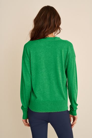 Green button up cardigan hotsell
