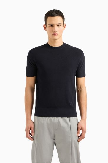 Armani exchange navy sale blue shirt