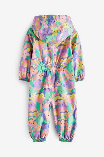 Buy Multi Lightweight Waterproof Fleece Lined Printed Puddlesuit