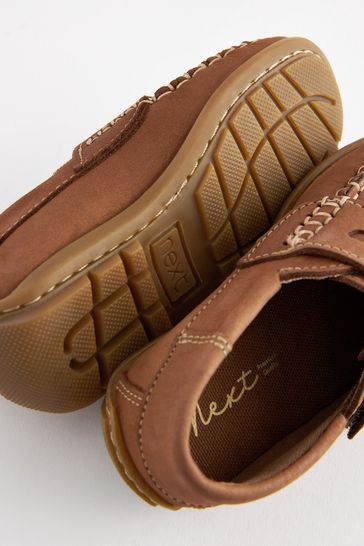 Buy Tan Brown Standard Fit F Leather Penny Loafers with Touch