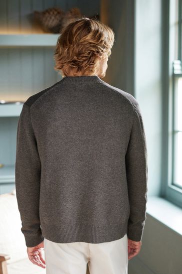 Dark grey online wool cardigan