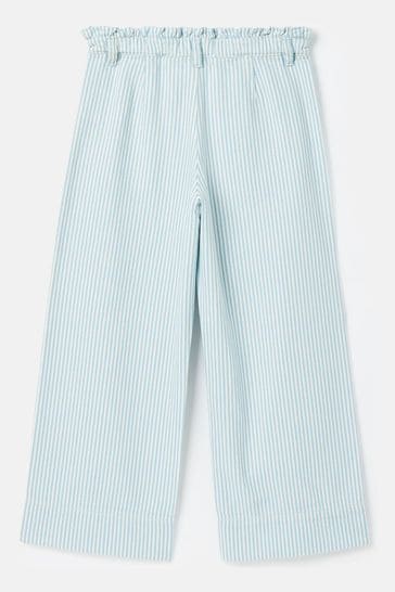 Joules Georgia Blue Striped Wide Leg Trousers