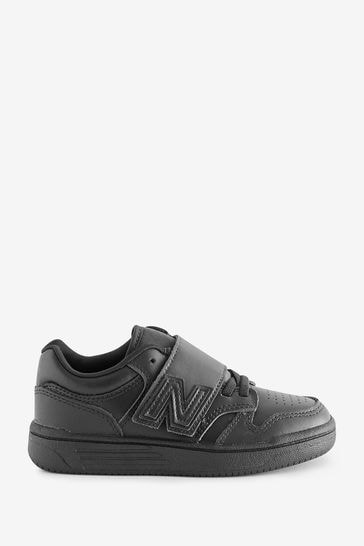 New Balance Black Boys Bungee Lace with Top Strap 480 Trainers