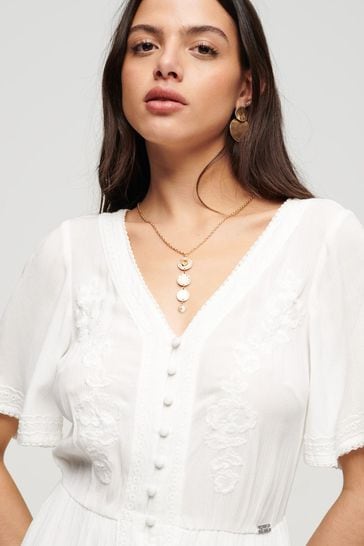 Superdry white dress sales