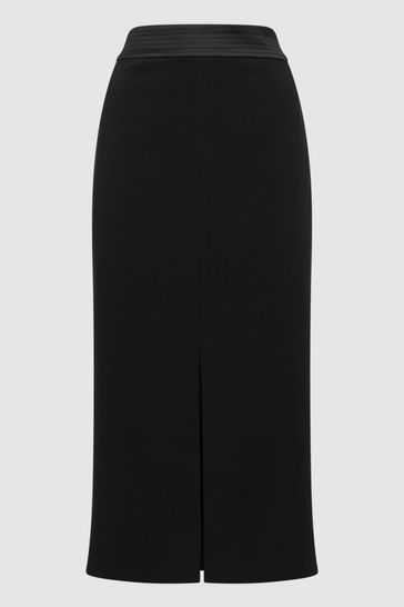 Satin midi store skirt reiss