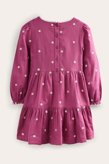 Buy Boden Purple Embroidered twirly Dress from Next Luxembourg