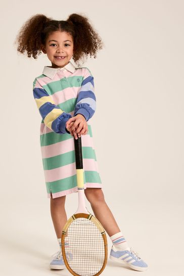 Joules Emmie Multi Striped Jersey Rugby Dress