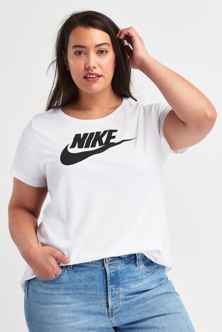 Nike White Curve Essential Futura T-Shirt