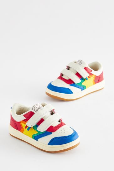 Little Bird by Jools Oliver Multi Rainbow Star Low Top Trainers