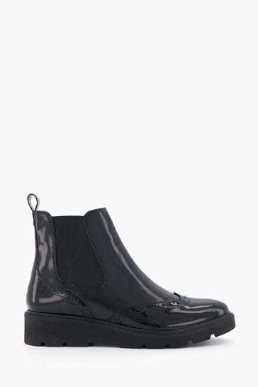 Dune black patent on sale boots