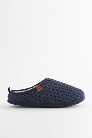 Knitted mule slippers best sale