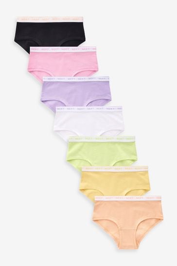 Multi Pastel Hipster Briefs 7 Pack (2-16yrs)