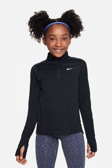 Nike Black Dri-FIT Long-Sleeve 1/2 Zip Top