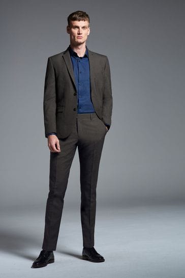 Dark grey slim suit top