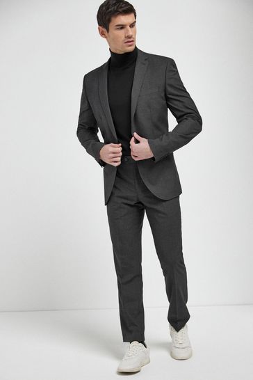 Dark grey hotsell slim fit suit