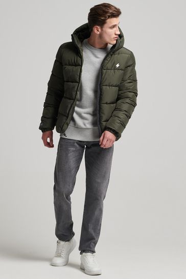 Superdry green discount puffer jacket