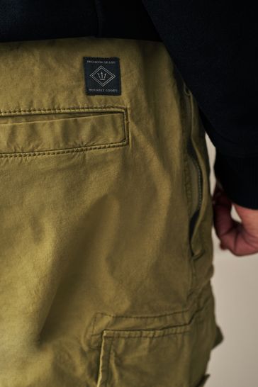 Olive tapered cargo pants top