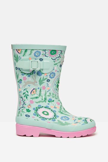Buy Joules Girls Teal Blue Printed Wellies from Next Denmark