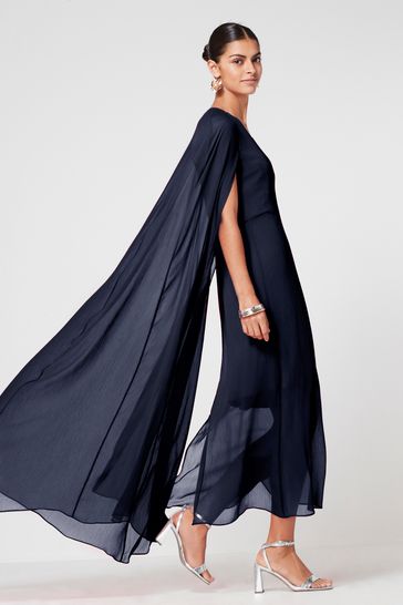 Midi cape dress sale