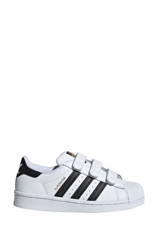 Zapatillas de deporte en blanco/negro Superstar para niños de adidas Originals