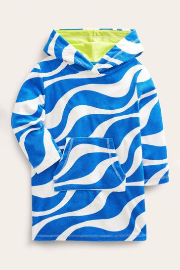 Boden Blue Pattern Towelling Beach Dress
