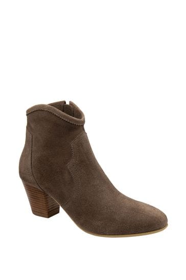 Ravel Brown Suede Leather Ankle Boots