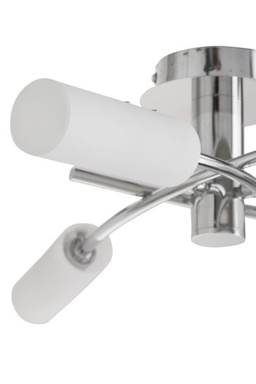 Chrome Seville 3 Light Flush Fitting Ceiling Light