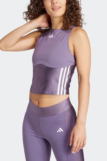 Purple adidas crop on sale top