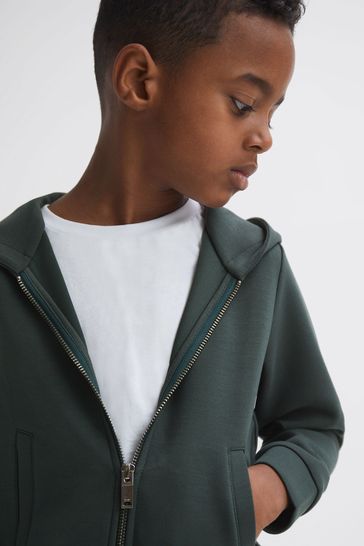 Boys green zip up hoodie on sale
