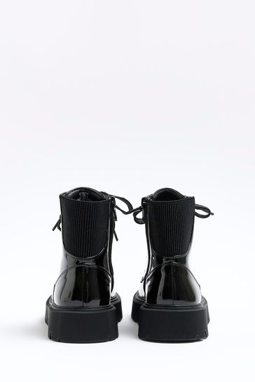 River island chunky sale patent ankle boot