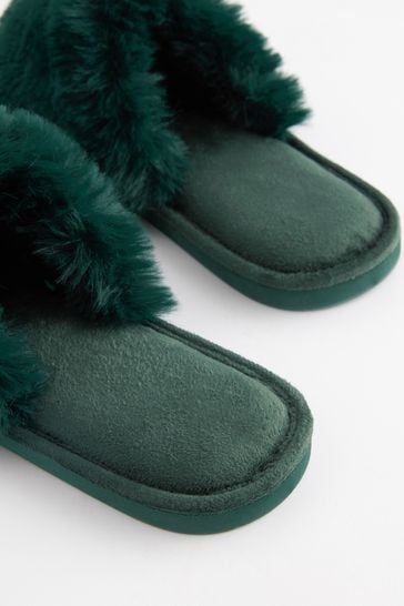 Green fluffy sliders new arrivals