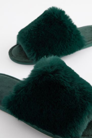 Green sale fluffy sliders