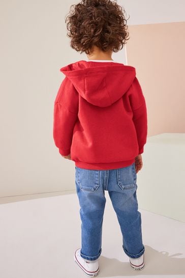 Coral Pink Zip Through Hoodie 3mths 7yrs