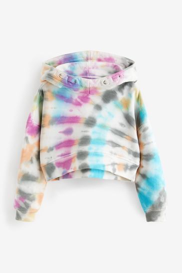 Multi Tie Dye Cropped Hoodie 3 16yrs