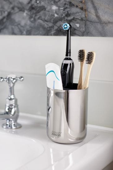 Joseph Joseph EasyStore Luxe Stainless Steel Toothbrush Caddy