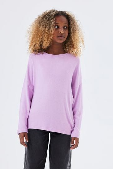 Name It Purple Long Sleeve Round Neck Jumper