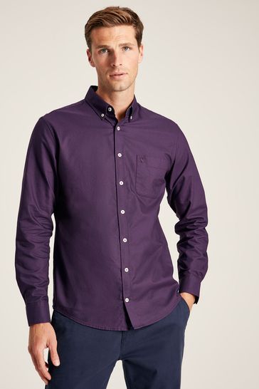 Joules Oxford Purple Long Sleeve Oxford Shirt